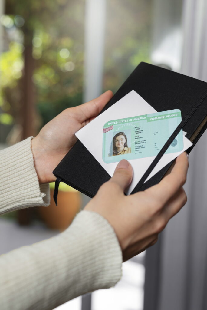 6 크기변환top view green card application